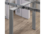 Gamba Fissa di Supporto Centrale mm.50x20 per Guida Tavolo Consolle Acciaio Grigio - immagine 2